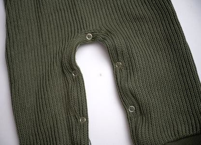 Me & Henry Blaine Hooded Knit Romper – Green