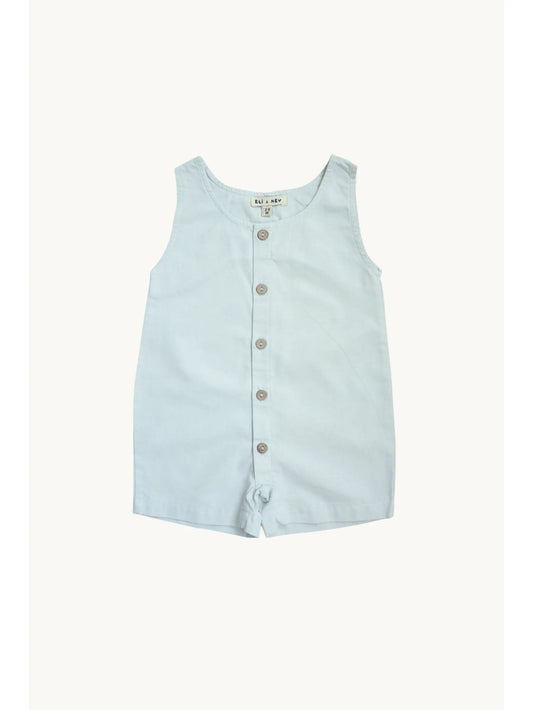 Eli & Nev Baby Romper - Jill - sage button up overalls