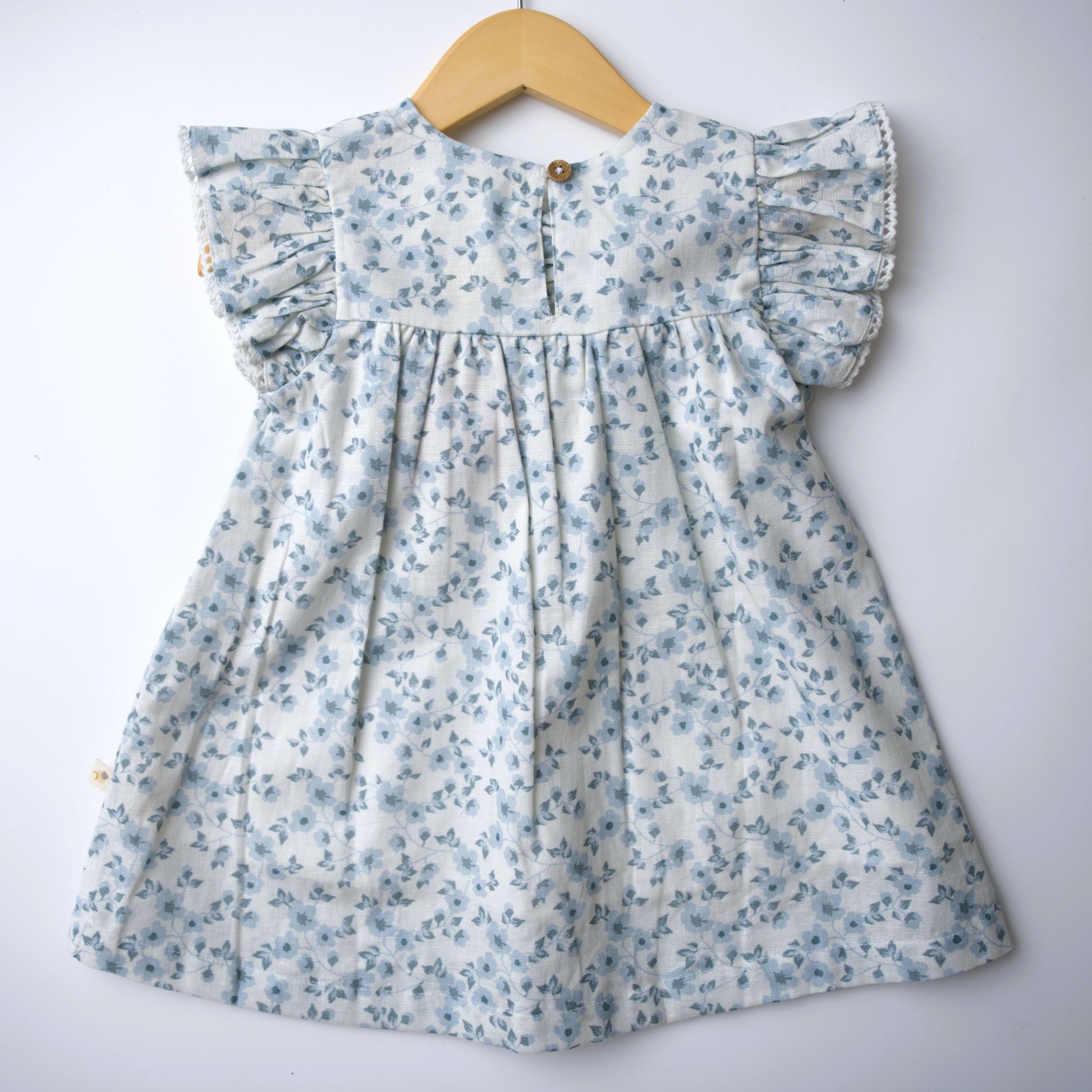 makemake, blue,vines, dress, flutter sleeve