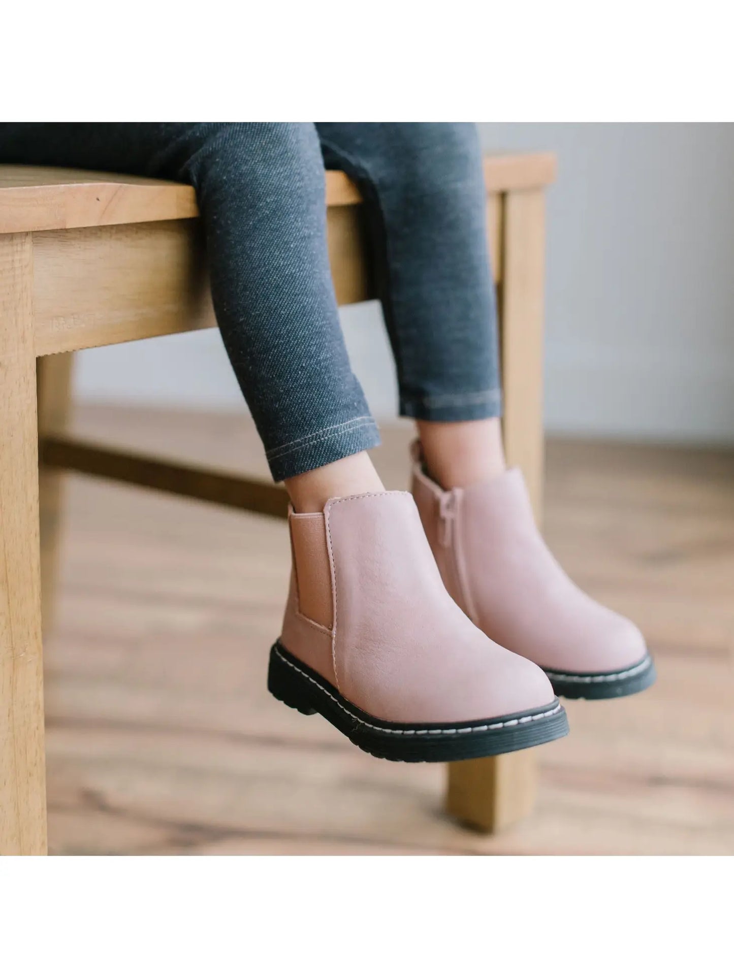 Piper Finn Chelsea Boot - Hard Sole - Blush