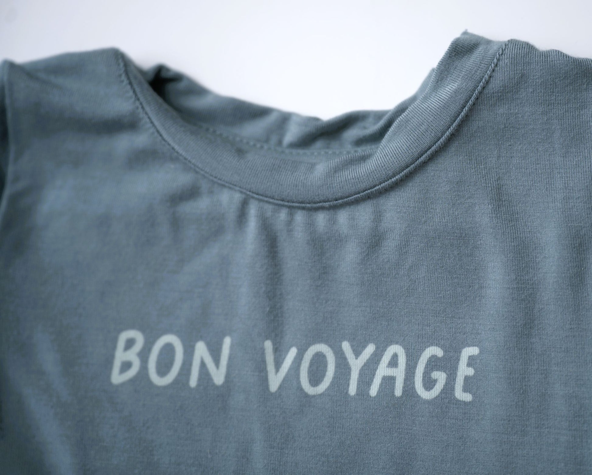 baby sprouts bamboo cotton bon voyage blue tee shirt