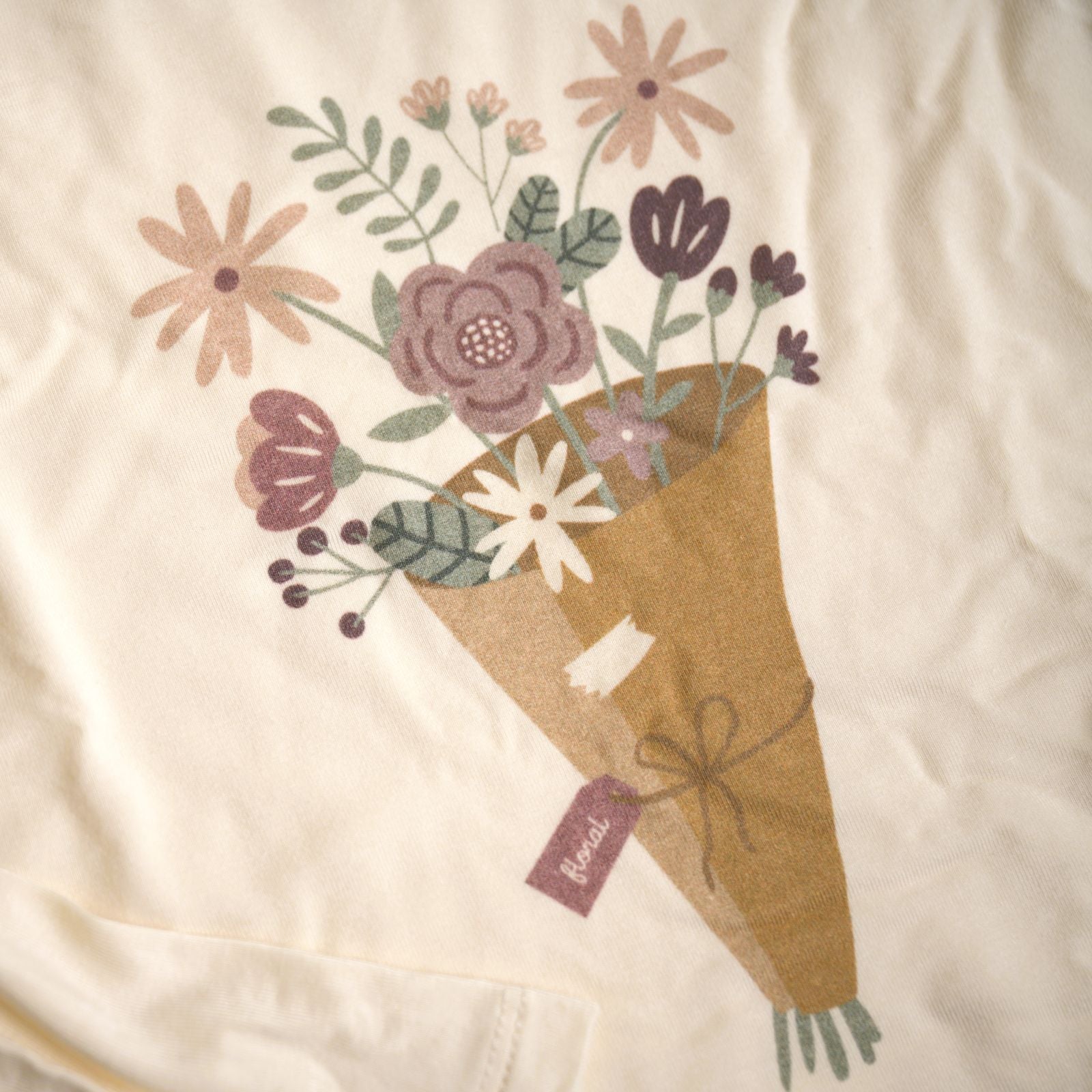 babyspouts, bamboo cotton, long sleeve, little girl, baby, shirt, floral, white