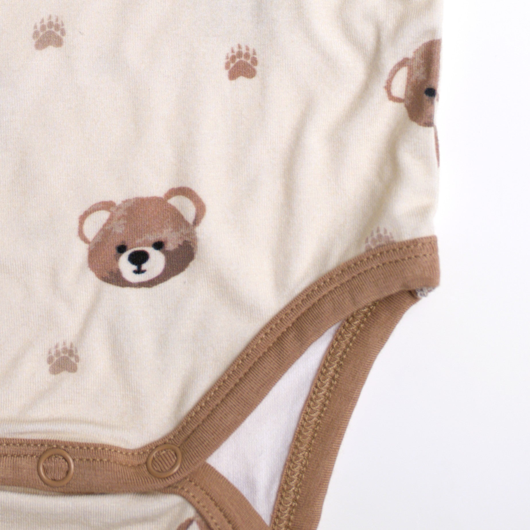 baby boy, long sleeve onesie, bear, bamboo cotton