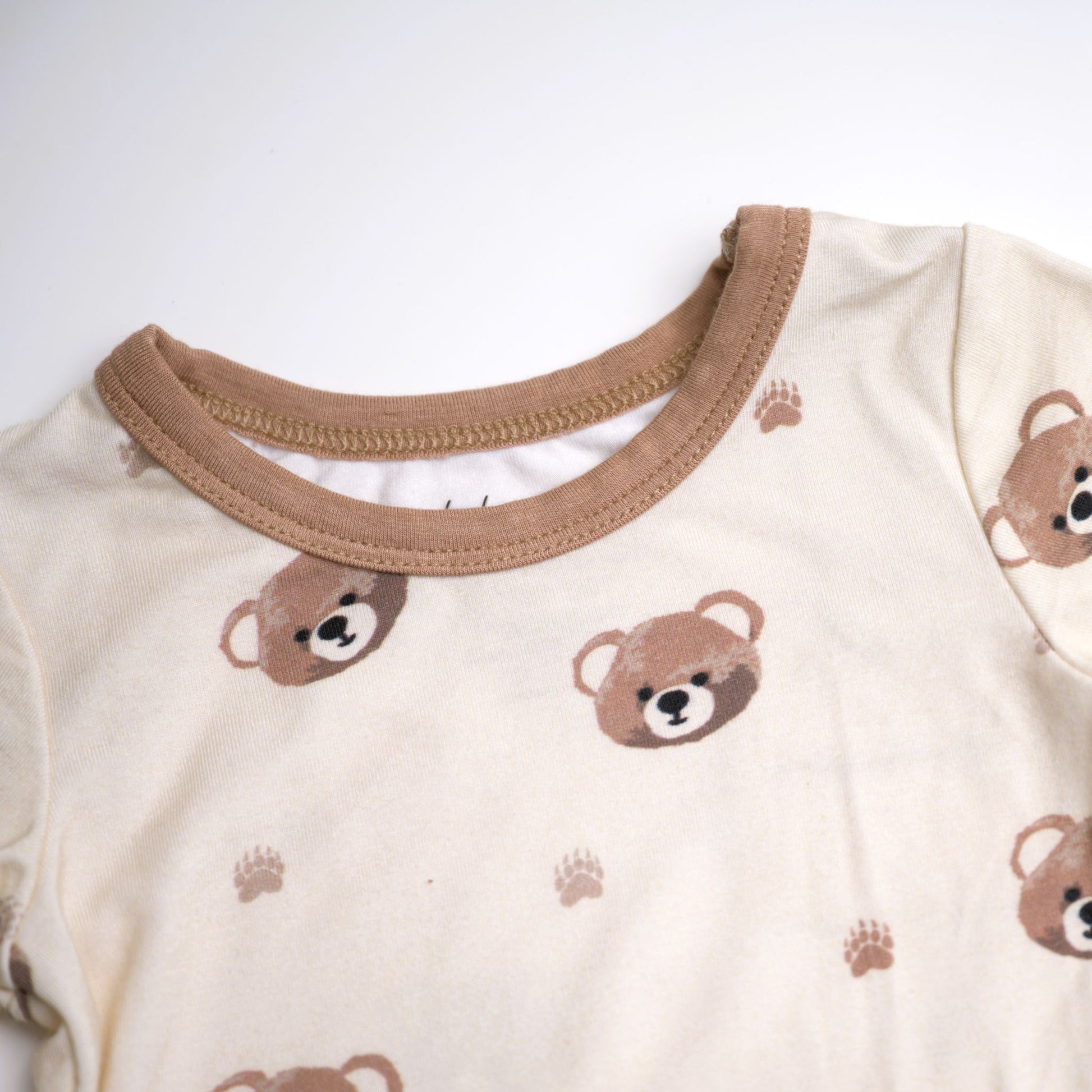 baby boy, long sleeve onesie, bear, bamboo cotton