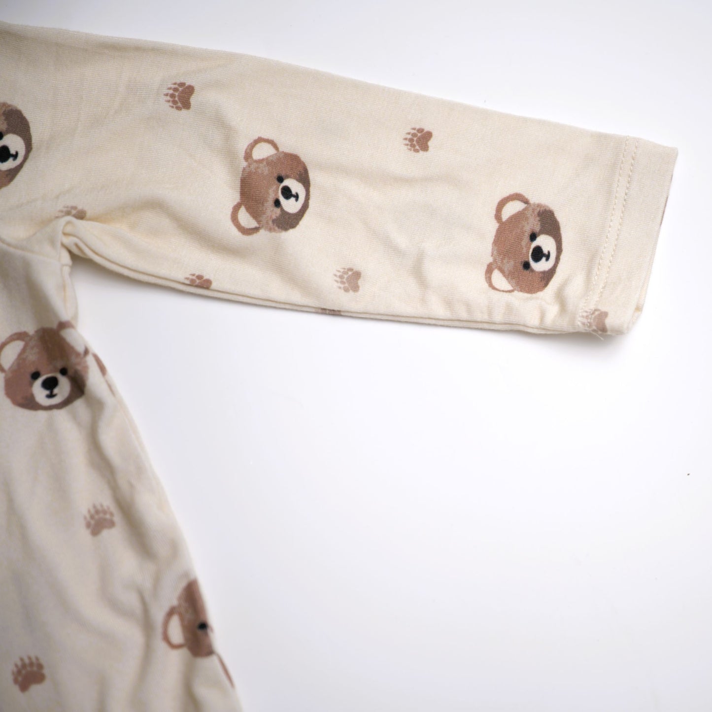 baby boy, long sleeve onesie, bear, bamboo cotton