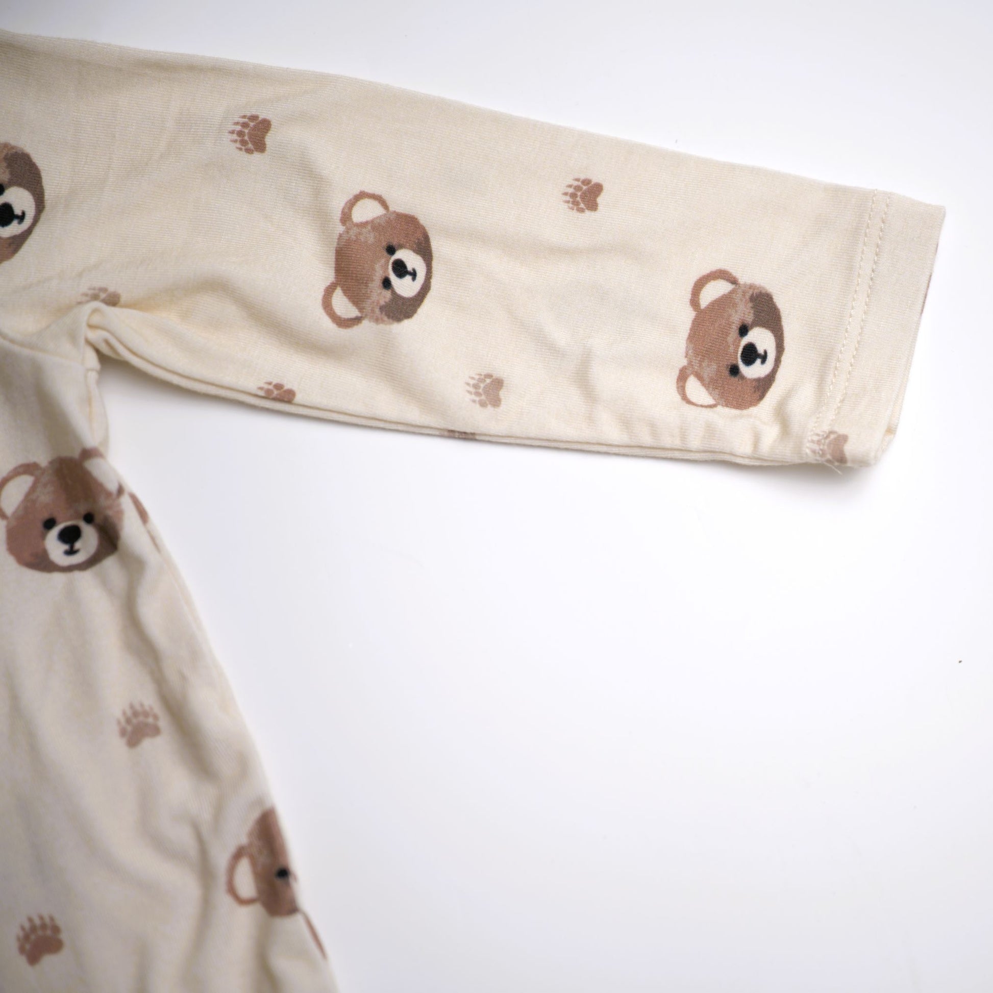 baby boy, long sleeve onesie, bear, bamboo cotton