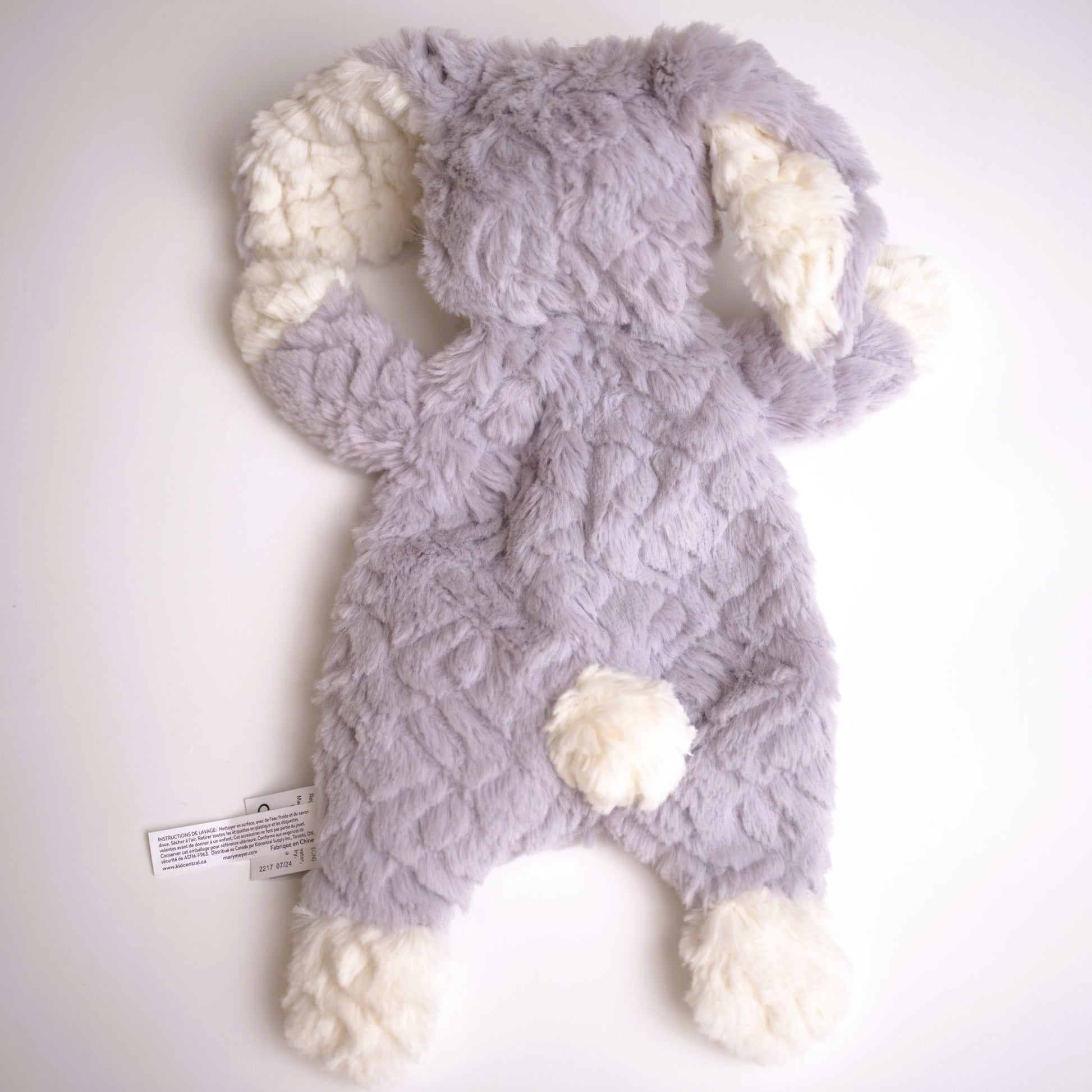soft baby lovey comfort security toy plush rabbit bunny gray
