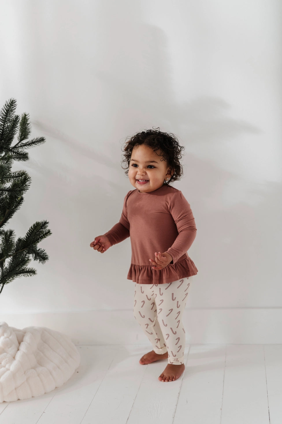 Babysprouts Clothing Company Long Sleeve Peplum Top – Burlwood