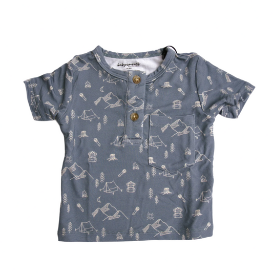 Babysprouts Clothing Company Henley Shirt - Camp Night
