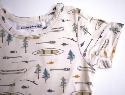 Babysprouts Baby Short Sleeve Bodysuit - Canoe
