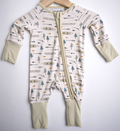 Babysprouts Baby Long Sleeve Zip Romper – Canoe