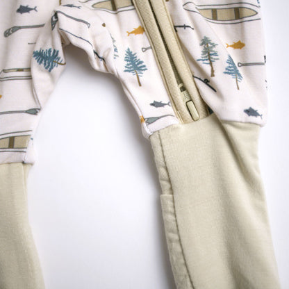 Babysprouts Baby Long Sleeve Zip Romper – Canoe