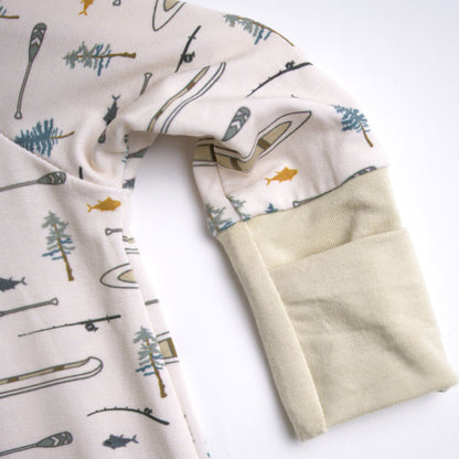 Babysprouts Baby Long Sleeve Zip Romper – Canoe