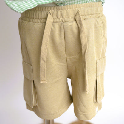 Me & Henry Brian Cargo Shorts - Beige Pique
