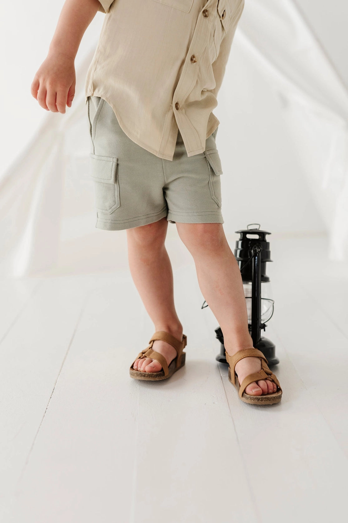 Babysprouts Boy's Cargo Shorts - Seagrass