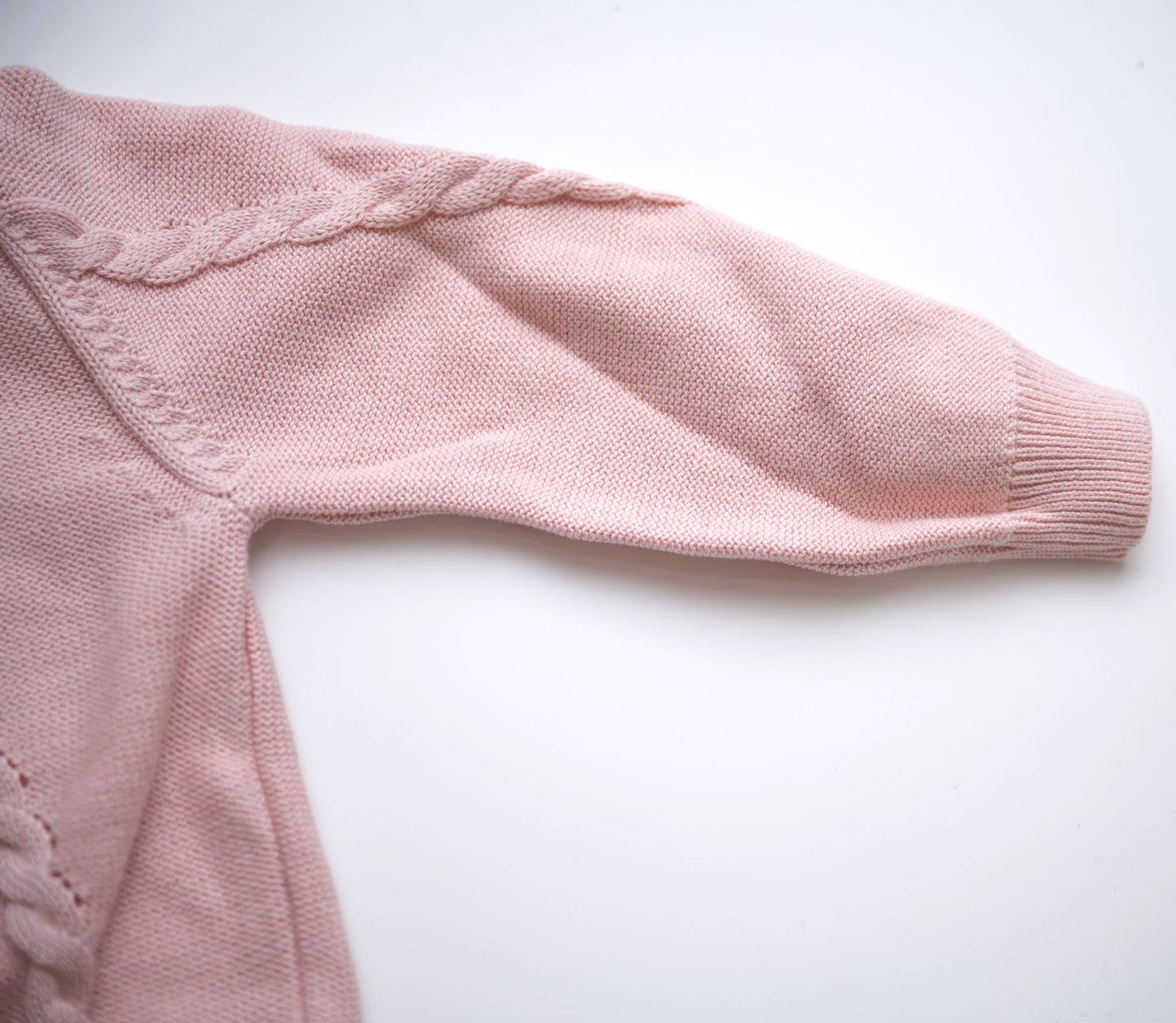 Viverano Organics Floral Embroidered Cable Knit Baby Sweater Pullover (Organic) – Berry