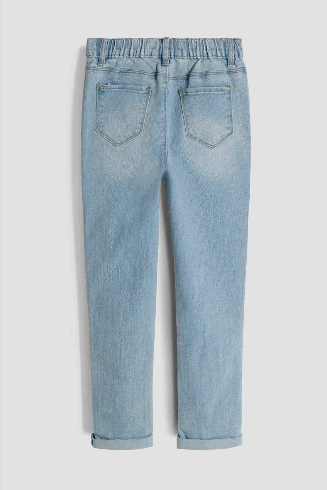 YMI Girl's Taylor Dream Relaxed Fit Cuffed Jeans - Light Blue