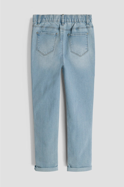 YMI Girl's Taylor Dream Relaxed Fit Cuffed Jeans - Light Blue