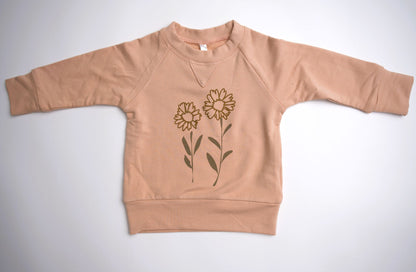 babysprouts, blush, daisy, sweatshirt, crewneck