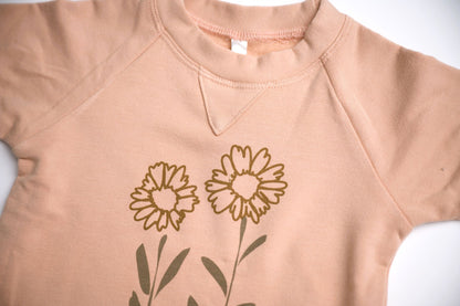 babysprouts, blush, daisy, sweatshirt, crewneck