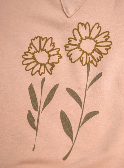 Babysprouts Raglan Sweatshirt – Hand-Drawn Daisy