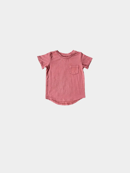 Babysprouts Clothing Company Pocket Tee - Dark Rose