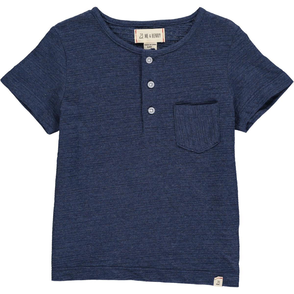 me and Henry, dodger, henley, navy, toddler, little boy, baby boy, pocket, short sleeve, cotton