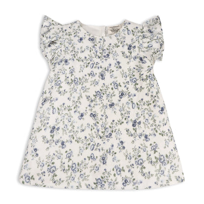 Viverano Organics Celia Floral Baby  Blouse w/Bow & Bloomer (Organic) – Navy Ditsy Floral