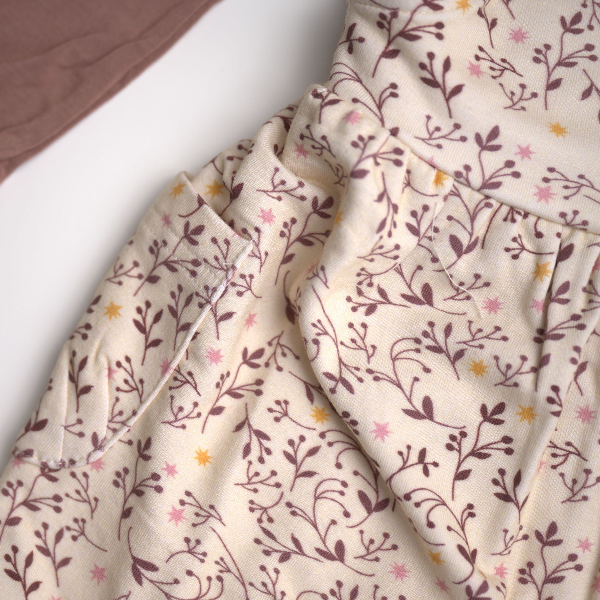 babysprout mauve long sleeve with white floral jumper dress
