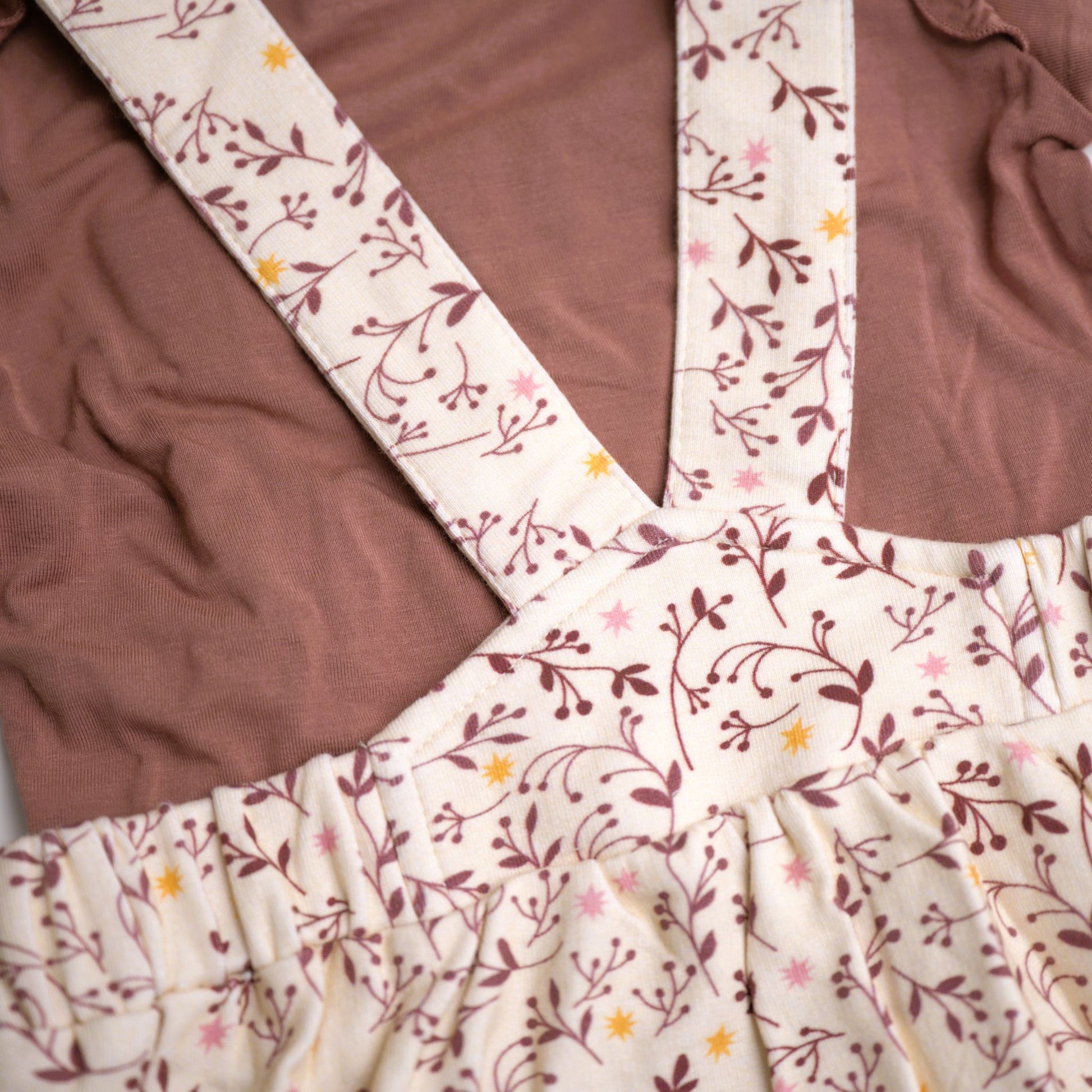 babysprout mauve long sleeve with white floral jumper dress