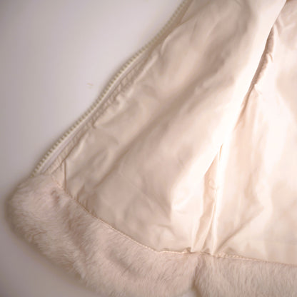 babysprouts cream fur vest with zipper and high collar