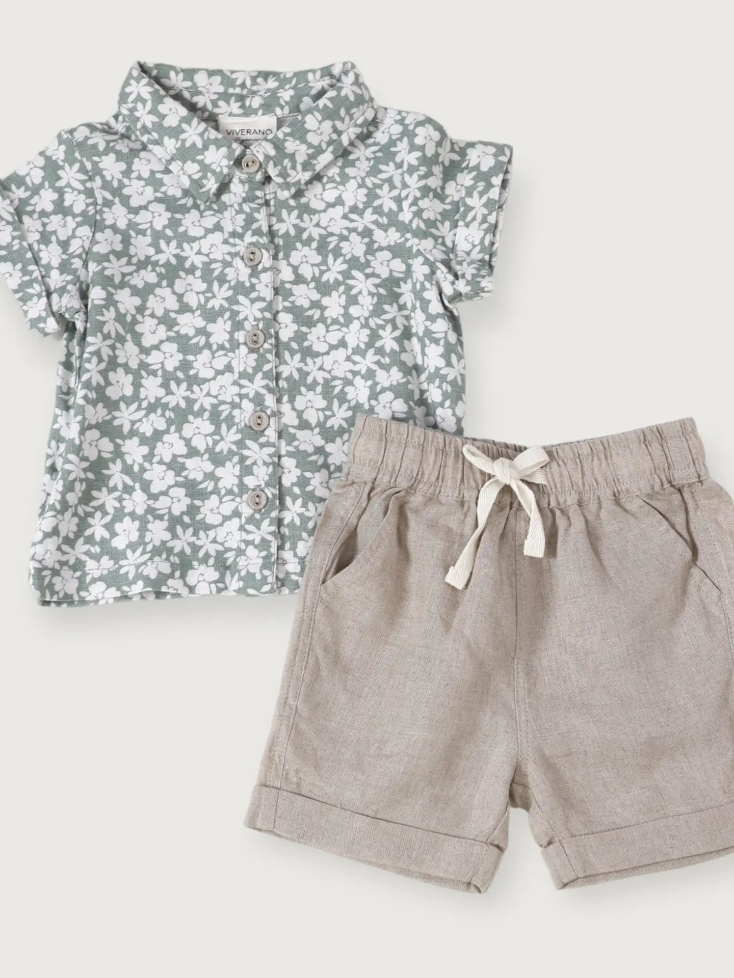 floral teal linen shorts set grey shorts button up collared shirt 