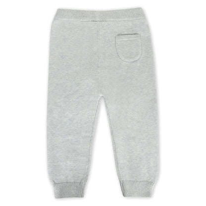 Viverano Organics Pocket Sweater Knit Baby Legging Pants (Organic Cotton) – Heather Grey