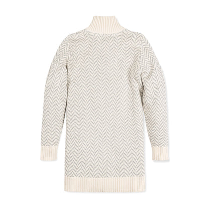 Hope and Henry Organic Toggle Sweater w/Zipper – Gray Herringbone