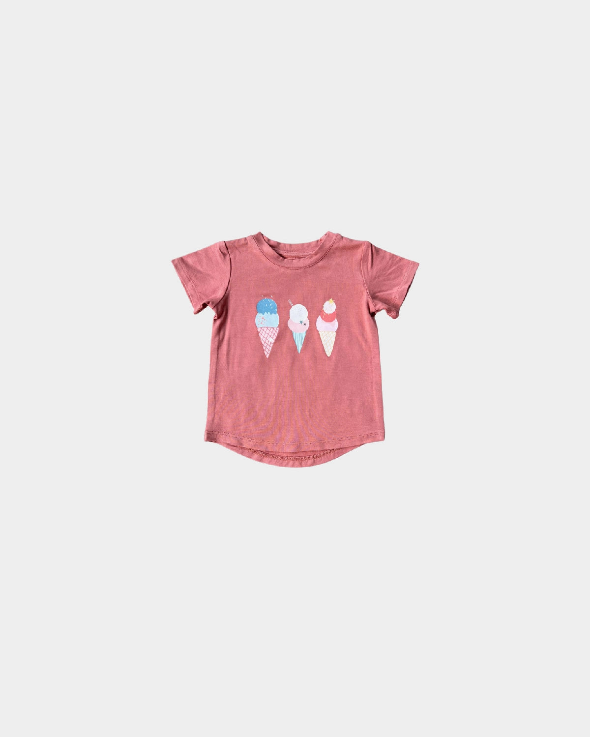 baby sprouts rose bamboo cotton ice cream tee shirt