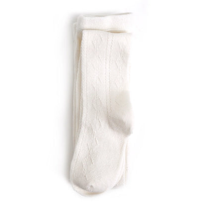 Little Stocking Co. Fancy Knit Tights - Ivory