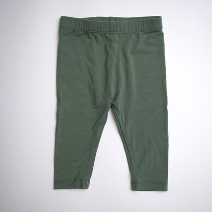 babysprouts, green, pine, girls, leggings, bamboo cotton
