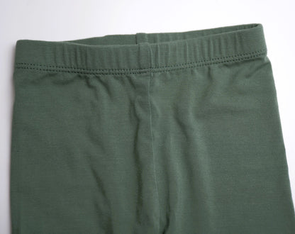 babysprouts, green, pine, girls, leggings, bamboo cotton
