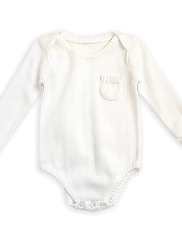 viverano long sleeve onesie sweater onesie organic cotton body suit white