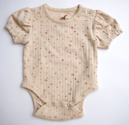 ettie + h Mia Onesie - Cream Polka Dots