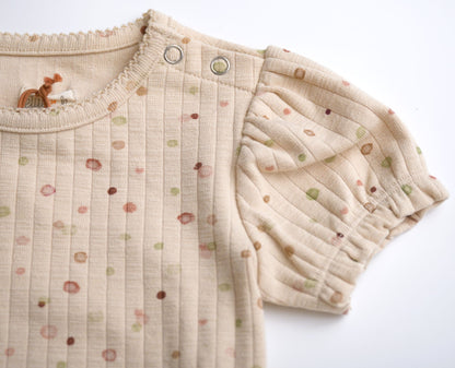ettie + h Mia Onesie - Cream Polka Dots