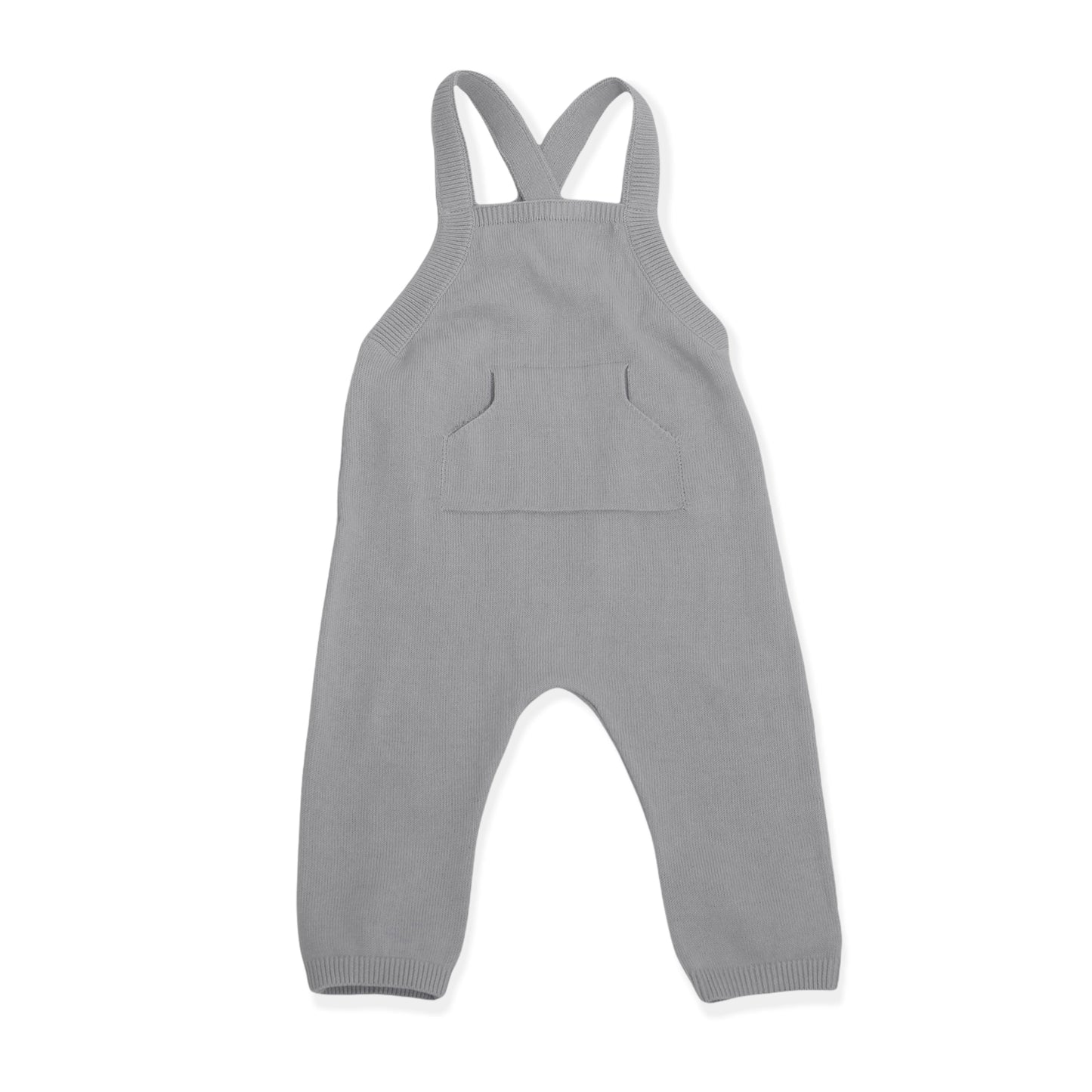 Viverano Organics Milan Kangaroo Pocket Baby Overall & Bodysuit Set (Organic) – Grey