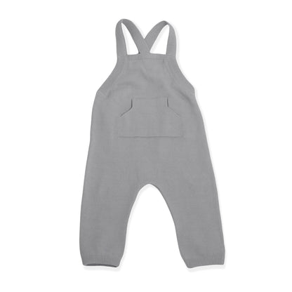 Viverano Organics Milan Kangaroo Pocket Baby Overall & Bodysuit Set (Organic) – Grey
