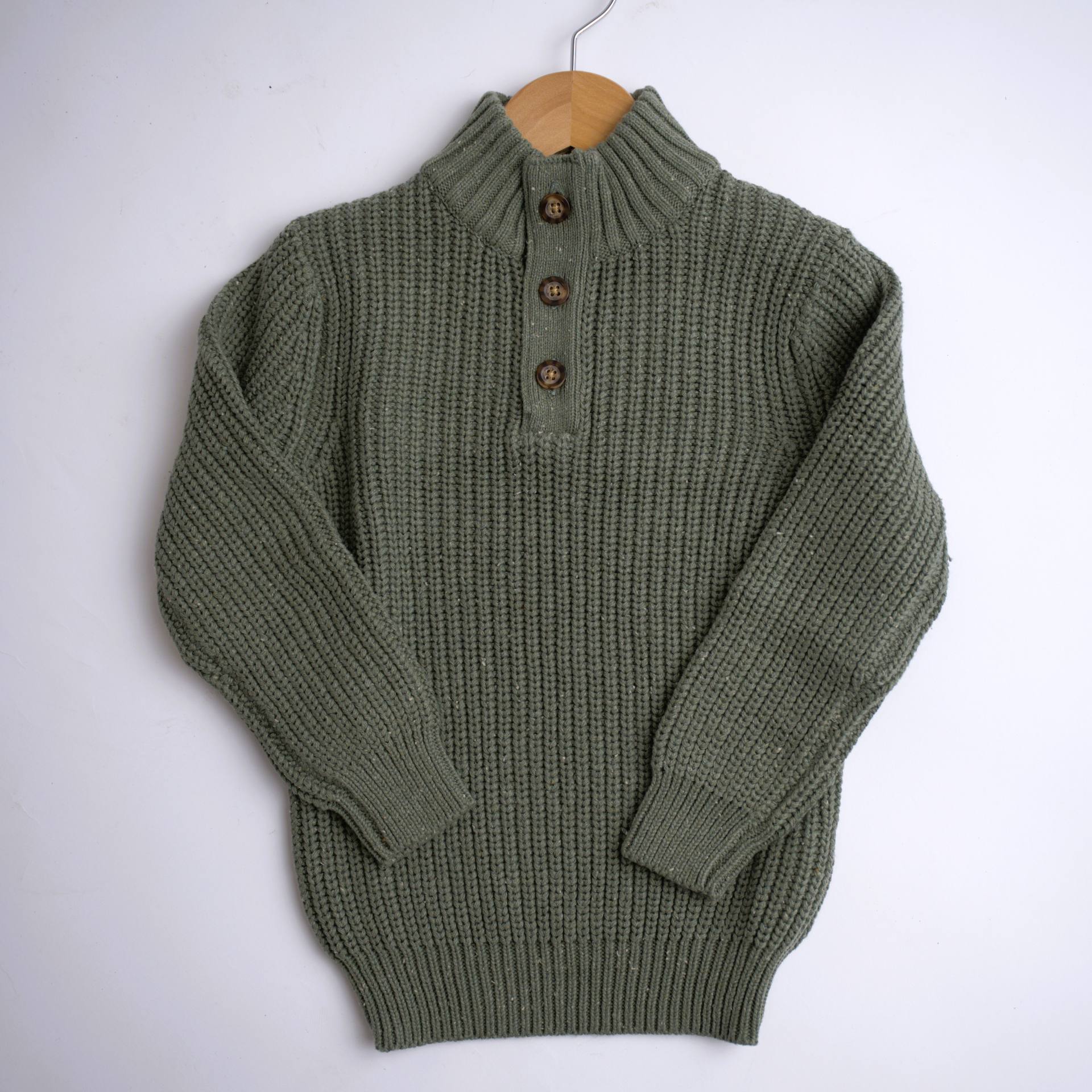 hope and henry green sage mock neck sweater