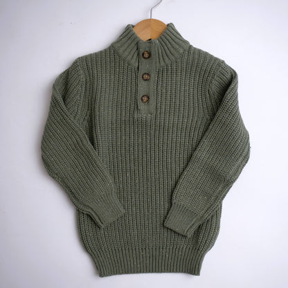 hope and henry green sage mock neck sweater
