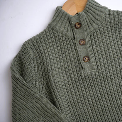 hope and henry green sage mock neck sweater