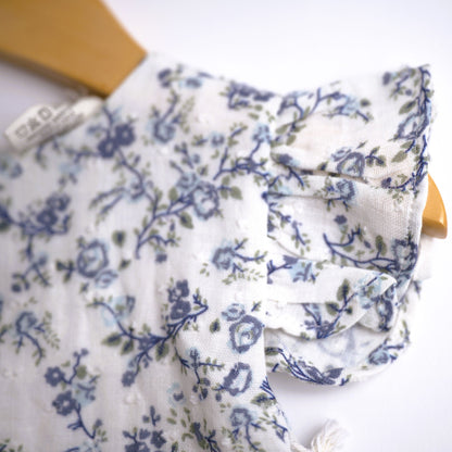 Viverano Organics Celia Floral Baby Blouse w/Bow & Bloomer (Organic) – Navy Ditsy Floral