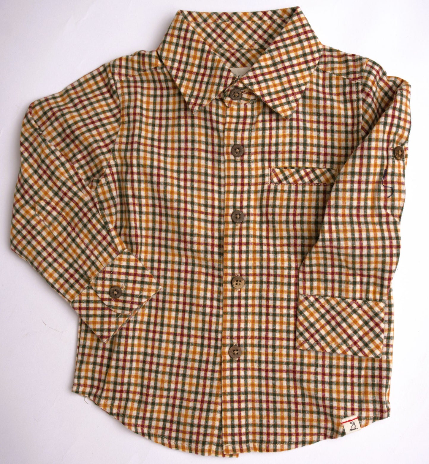 Me & Henry Atwood Woven Shirt - Navy/Gold Plaid