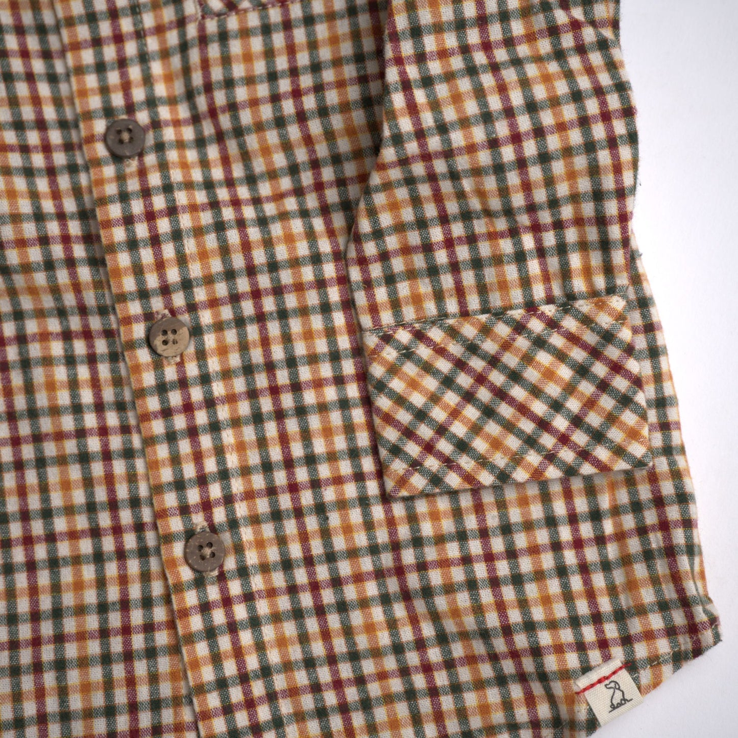 Me & Henry Atwood Woven Shirt - Navy/Gold Plaid