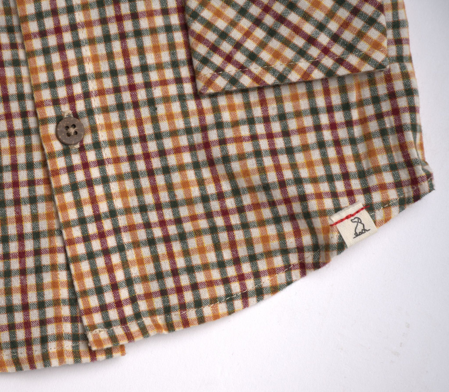 Me & Henry Atwood Woven Shirt - Navy/Gold Plaid